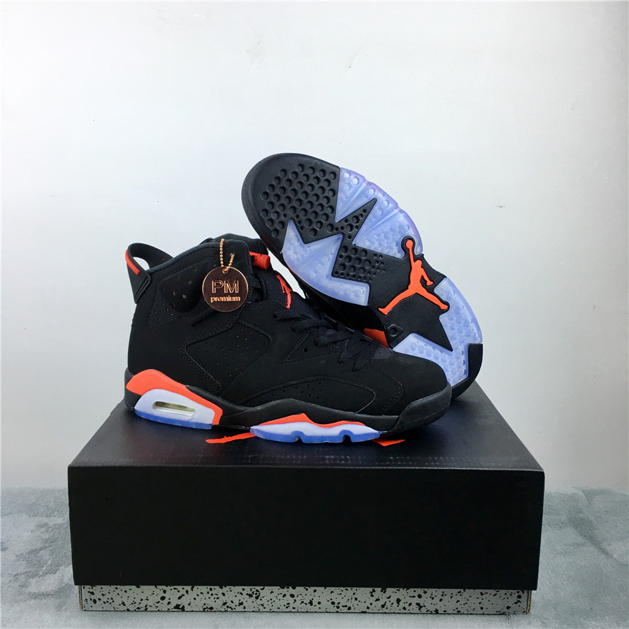 2019 PM Air Jordan 6 GS Black Infrared Shoes